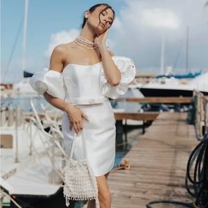 Untamed petals Frankie dress with makena balloon sleeves.